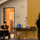 A resident talks to the Binghamton, New York, school board at a community meeting on alleged strip searches of four black middle school girls.